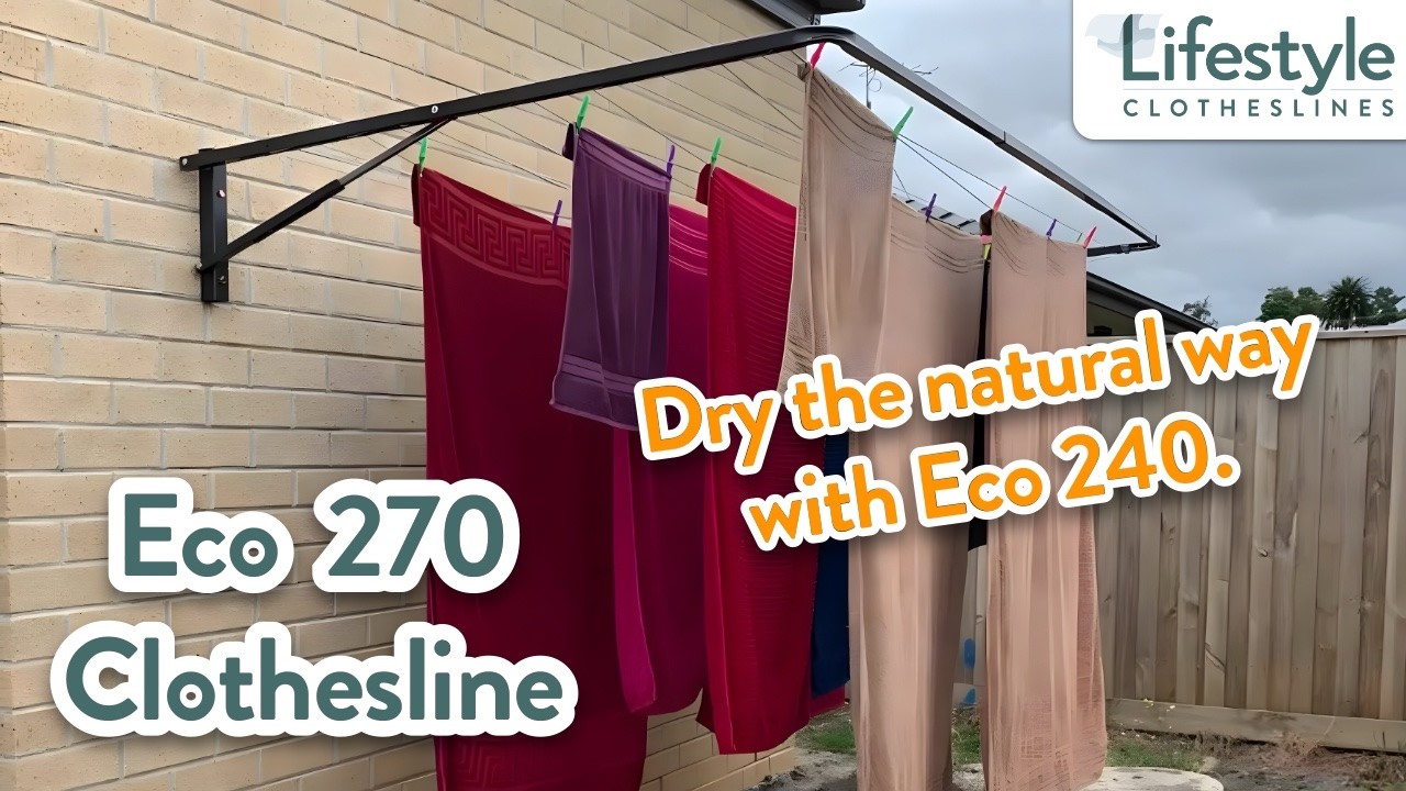 Eco 270 Clothesline Product Overview - Lifestyle Clothesline