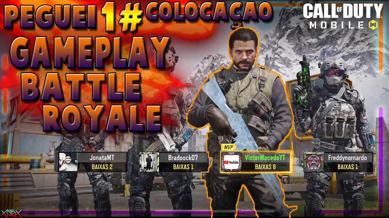 GAMEPLAY BATTLETOYALE - 1&ordm; COLOCACA&Ccedil;&Atilde;O - COD MOBILE