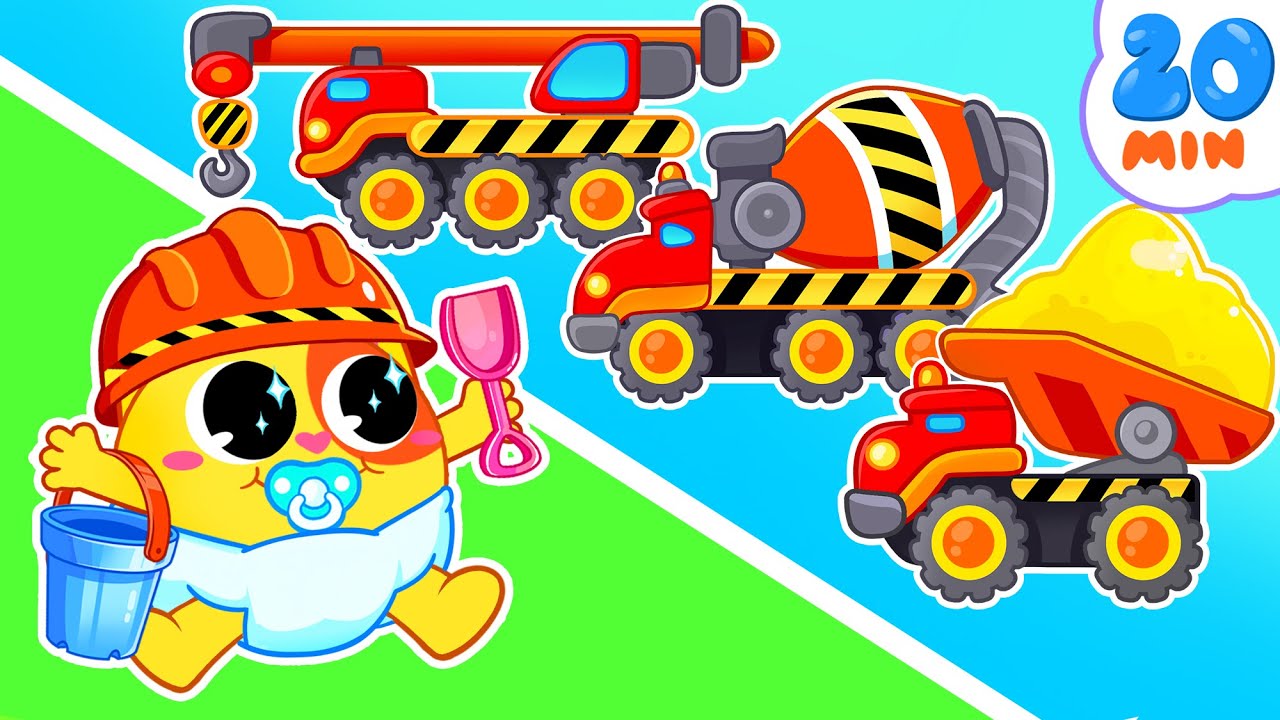 Pequenos Veículos de Construção | Canções Divertidas para Bebê | Toddler Zoo
