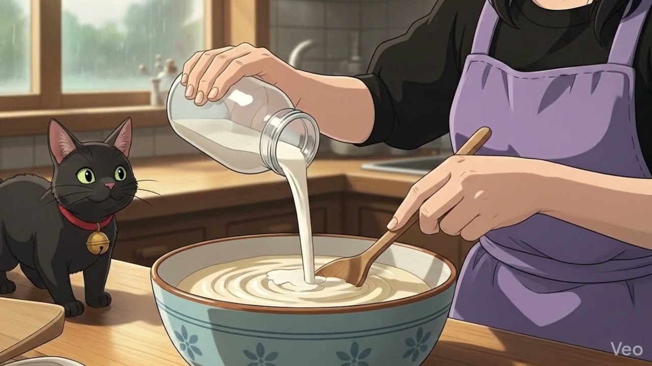 A Cozy Day at Home with Mika and Boo | Relaxing Ghibli-Style Video
