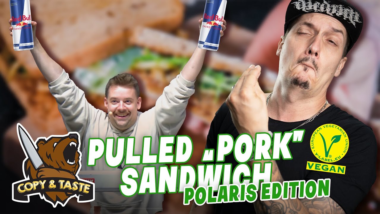 UNSER Veganes PULLED PORK Sandwich 🥪🥦 Polaris Edition 🍽️ Copy & Taste