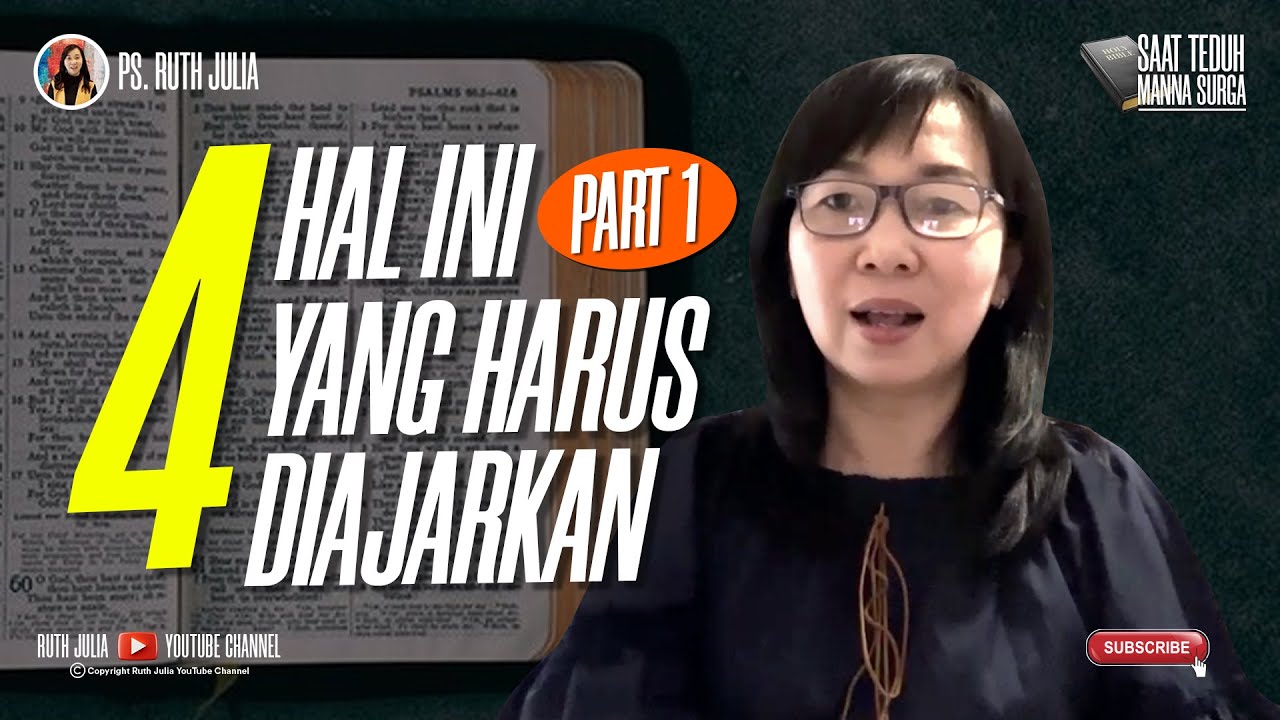 4 HAL INI HARUS DIAJARKAN  (PART 1) | Ruth Julia