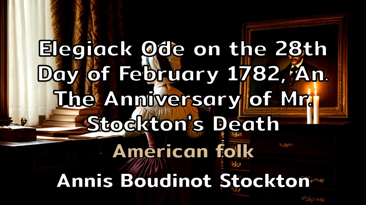 Elegiack Ode on the 28th Day of February 1782 | American folk, Annis Boudinot Stockton