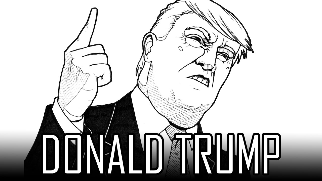 Draw Donald Trump - How To Draw With Quick Simple & Easy Steps For Beginners 03