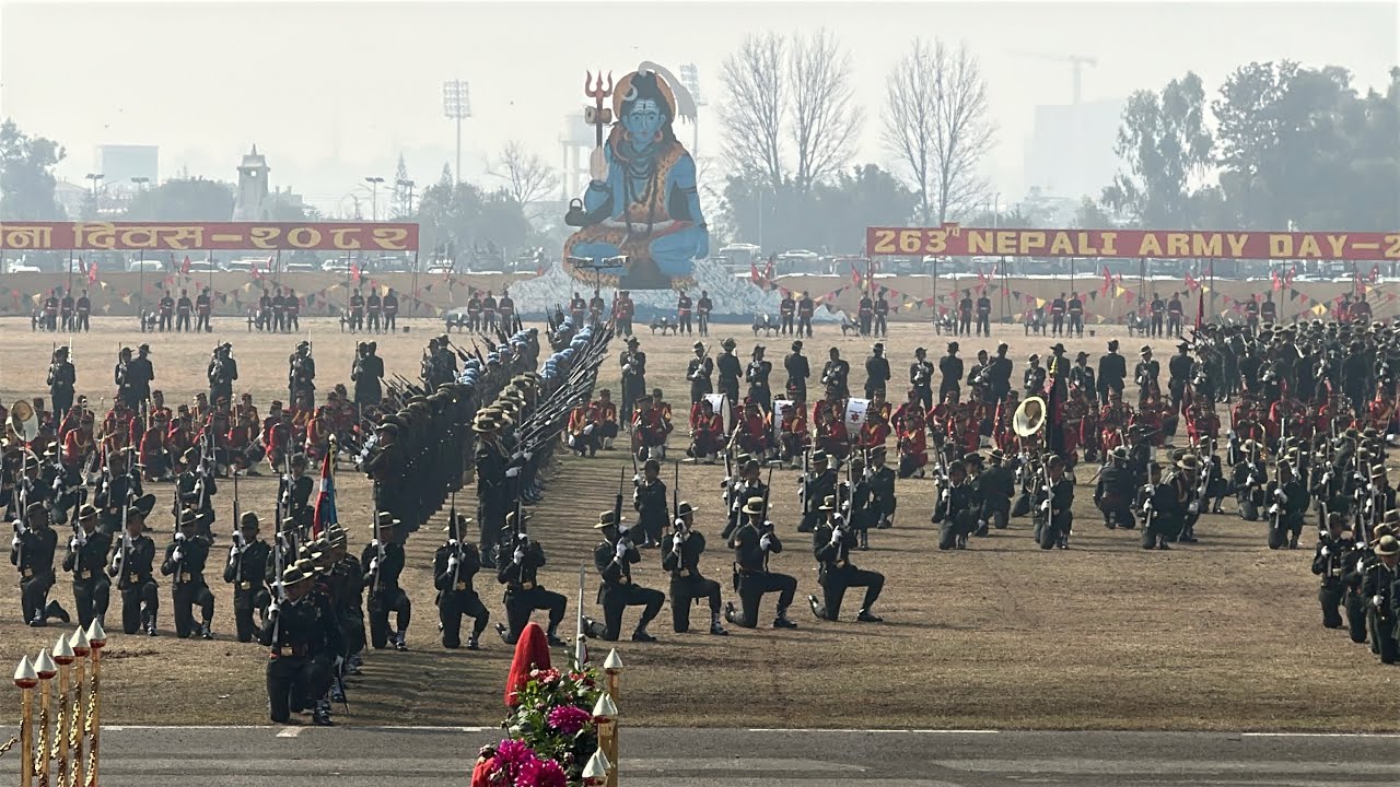 Nepal Army  - 263rd Nepali Army Day 2082 Tundikhel Kathmandu #nepalarmy #armyday #armyband