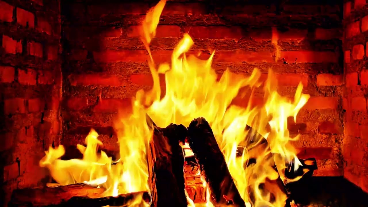 Glowing Fireplace Flames for Calm Evenings and Relaxation 🔥