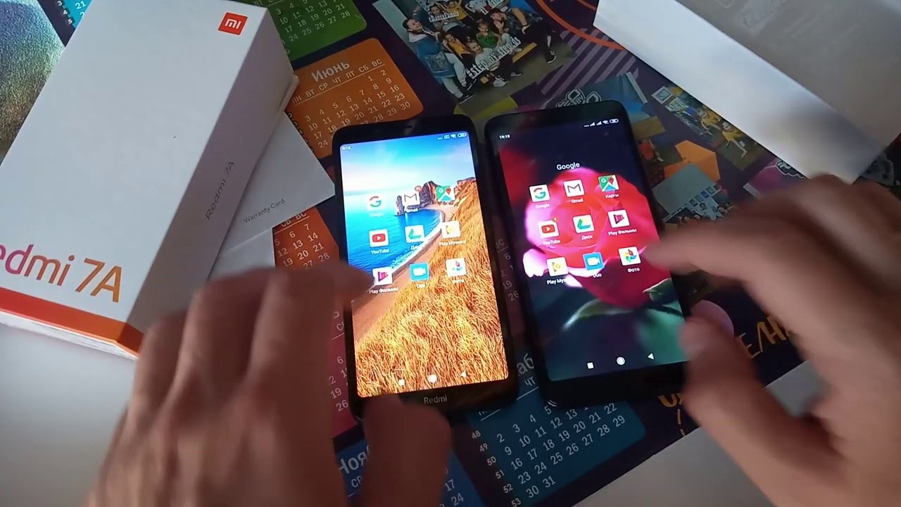 Redmi 7a РАСПАКОВКА И КРАТКОЕ СРАВНЕНИЕ С Redmi 6a
