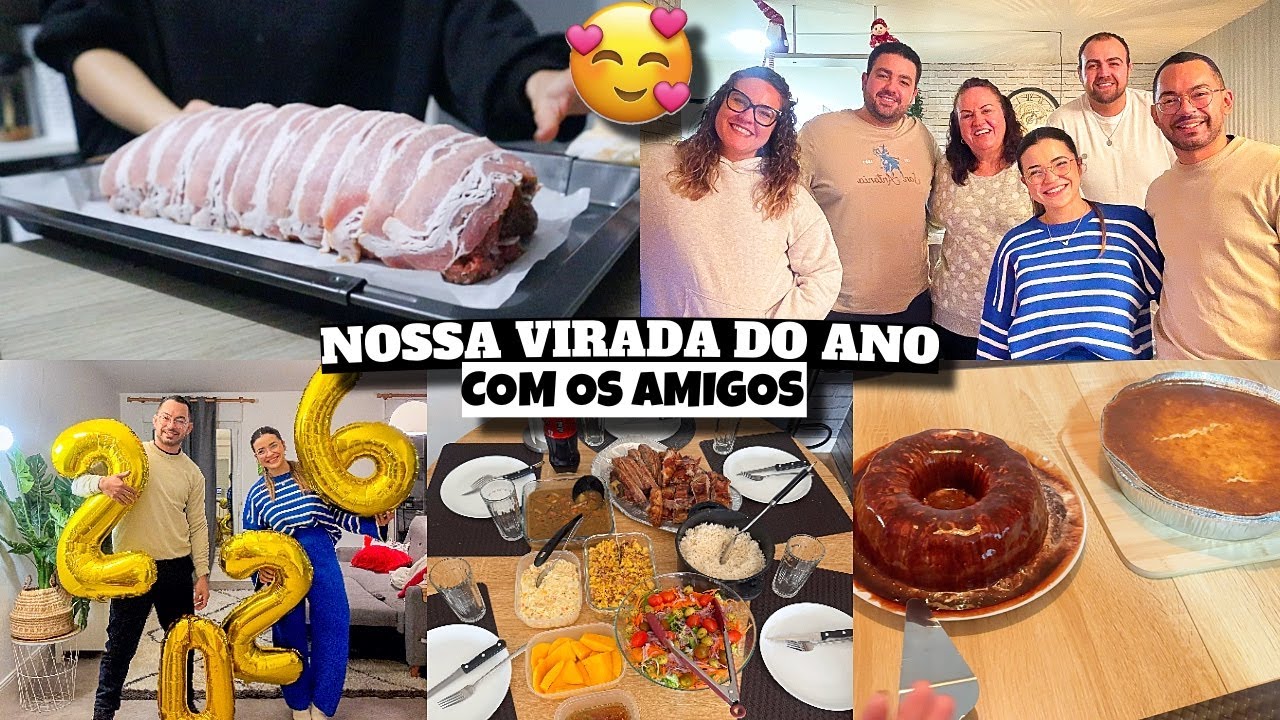 NOSSA VIRADA DO ANO COM OS AMIGOS, FIZ ROCAMBOLE DE CARNE E COCADA CREMOSA ❤️ - Bruna Paula