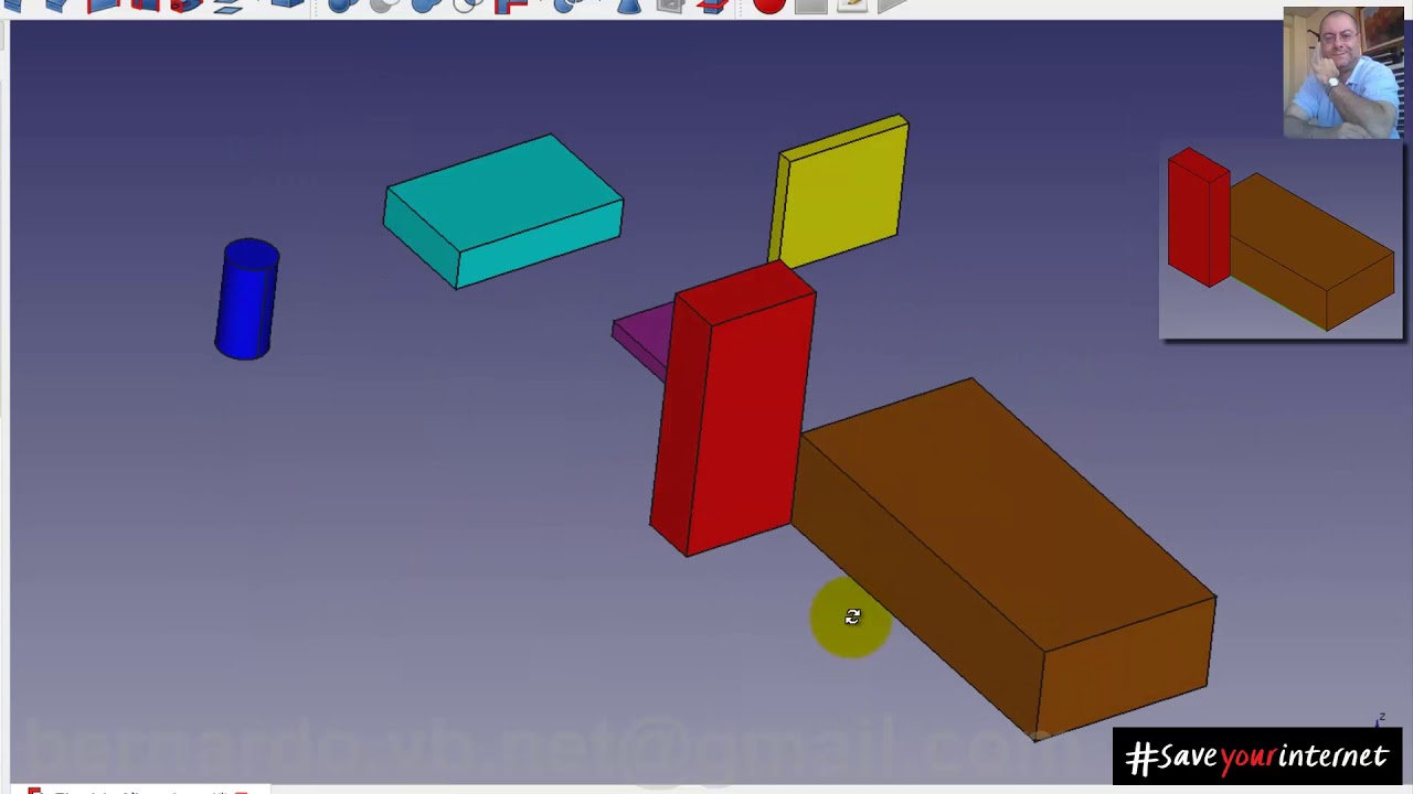 Curso / Tutorial de FreeCAD - Capitulo 3/14 - Herramienta Alineacion (Alignment) - 1ª Parte