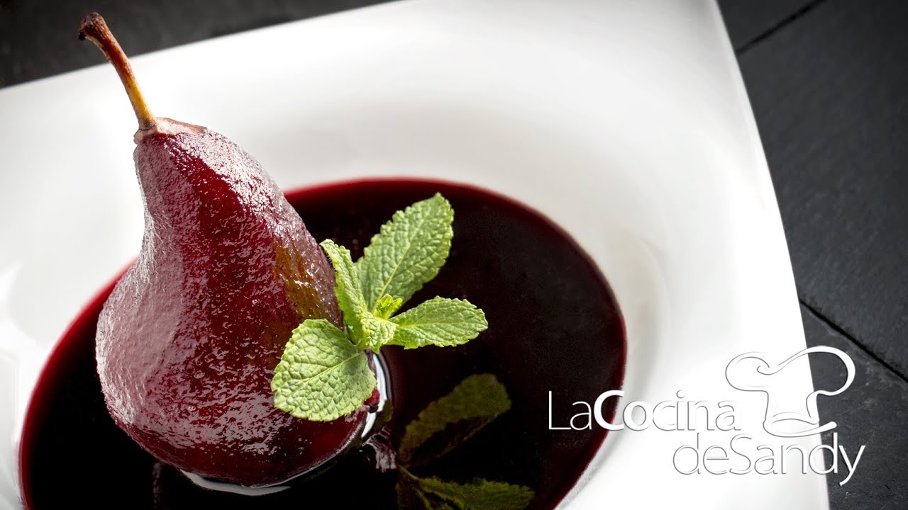 Peras al vino tinto cocina con mis recetas de postres faciles caseros