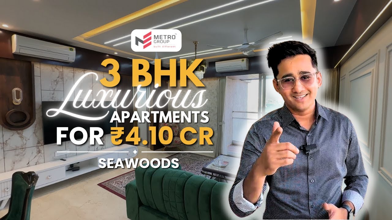 Luxurious 3 BHK in Seawoods, Navi Mumbai || Life Time Open Views || Fully Furnished