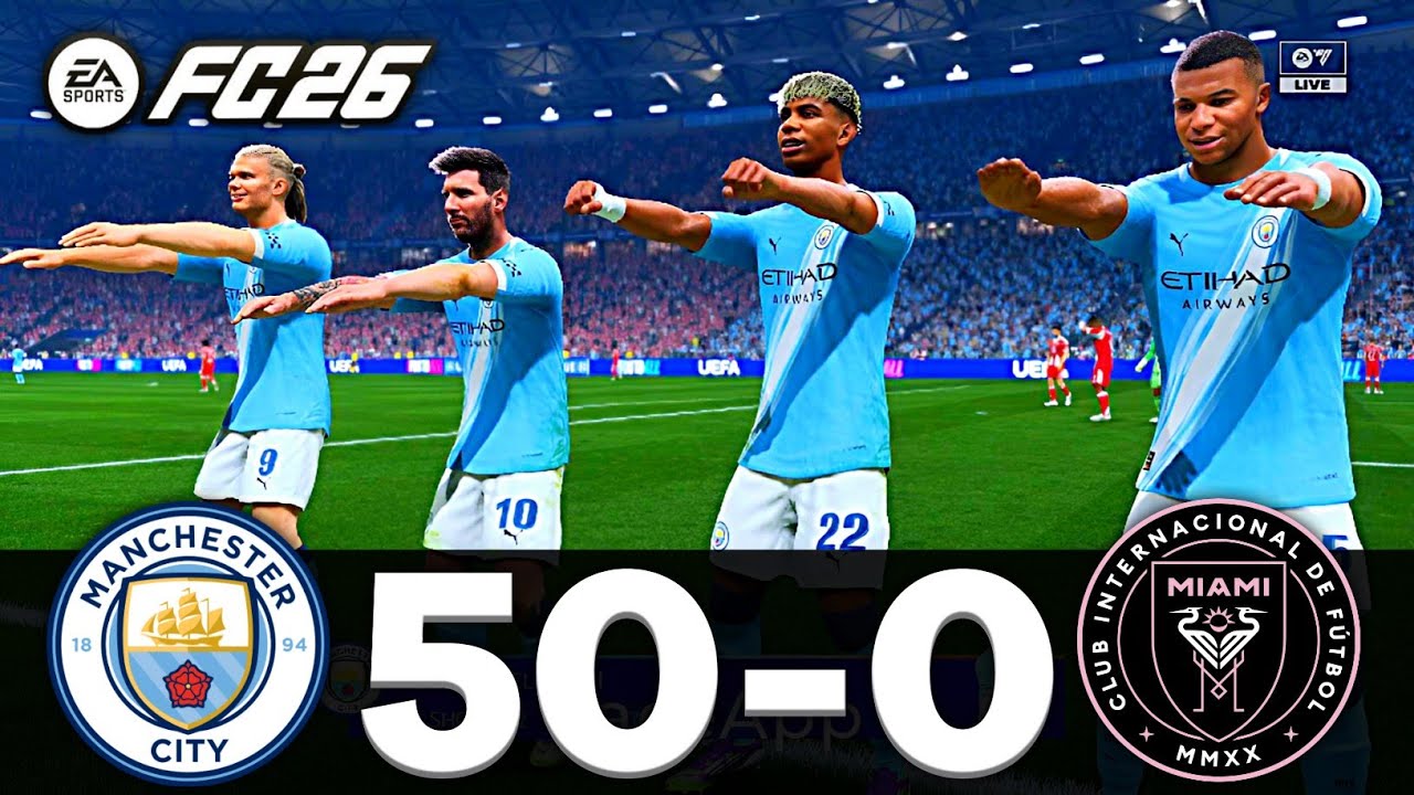 FIFA 26 - Месси, Роналду, Мбаппе, Неймар, все звезды | Манчестер Юнайтед 50-0 Интер Майами