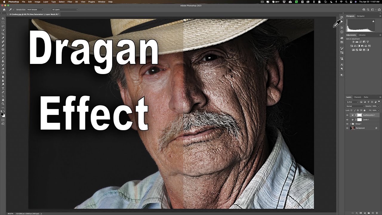 Как создать эффект дракона в Photoshop