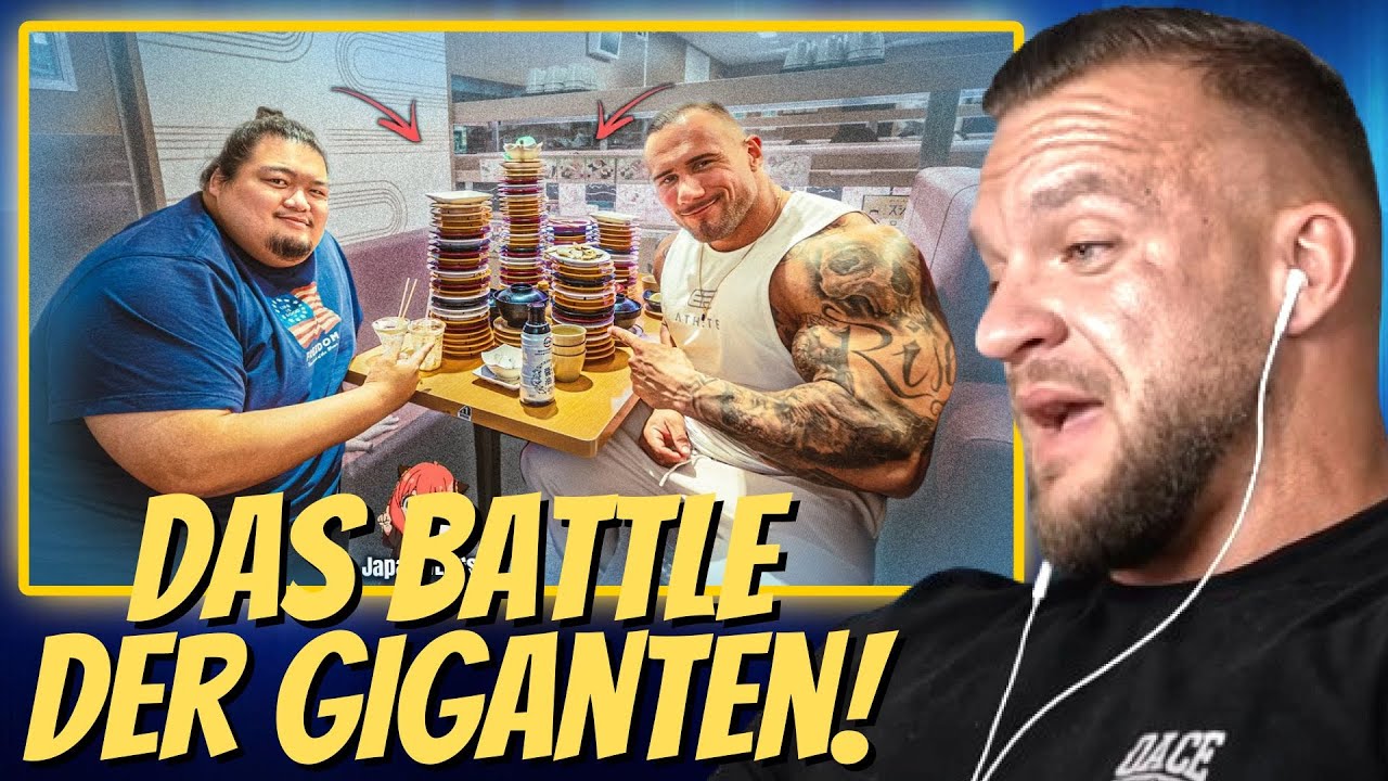 230 Sushi's & 5Kg reis! Kann Leonidas den Sumoringer unter den Tisch essen? William Niewiara Live