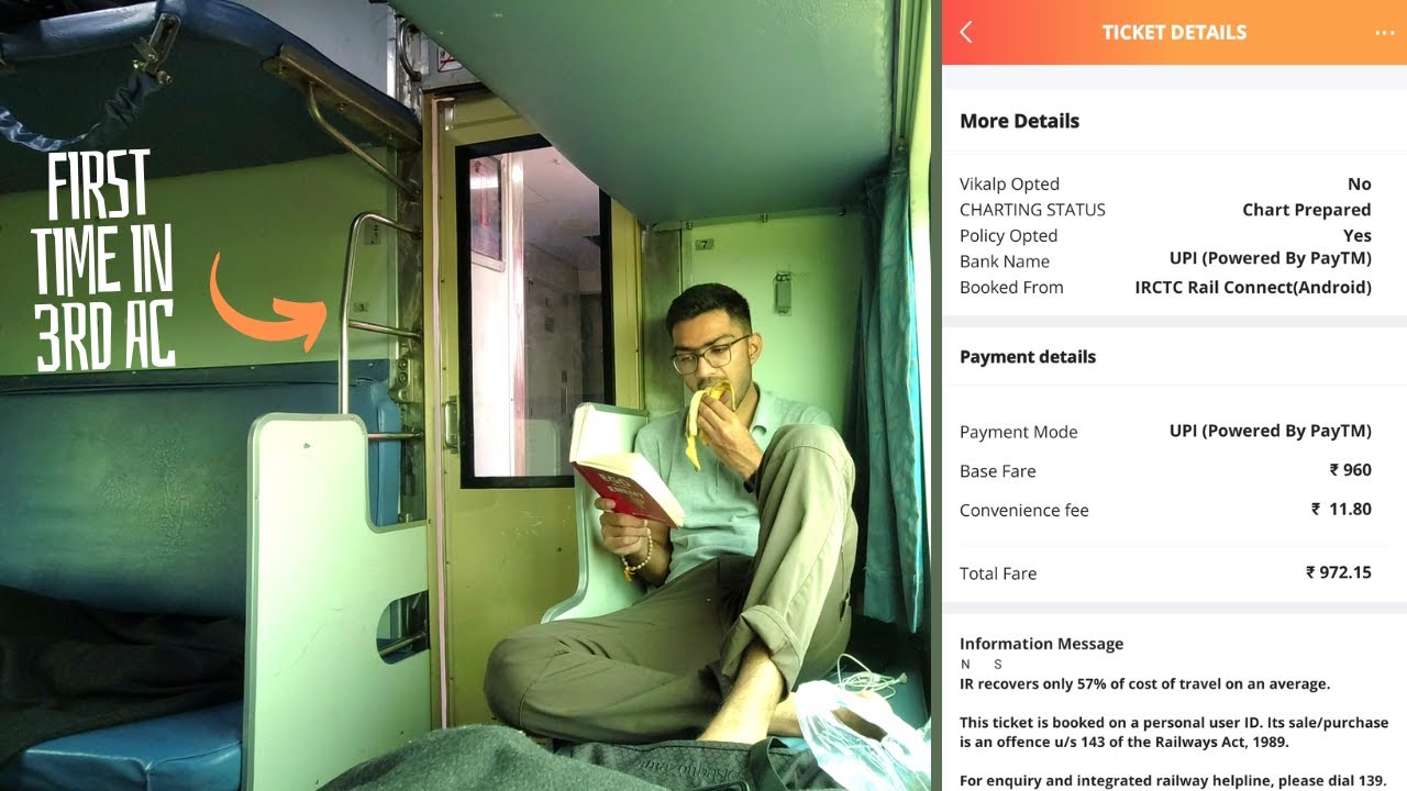 i Travelled in 3rd class AC with Sleeper class ticket | Delhi to Kanyakumari | 48 hours