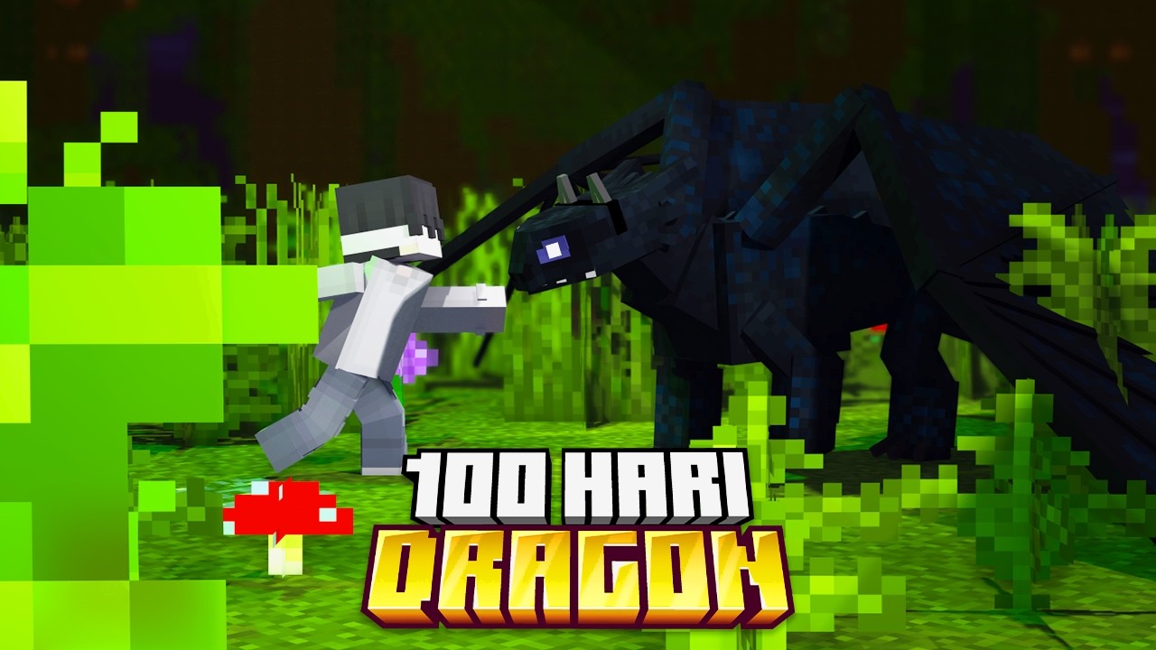Bertahan 100 di Minecraft How to Train Your Dragon