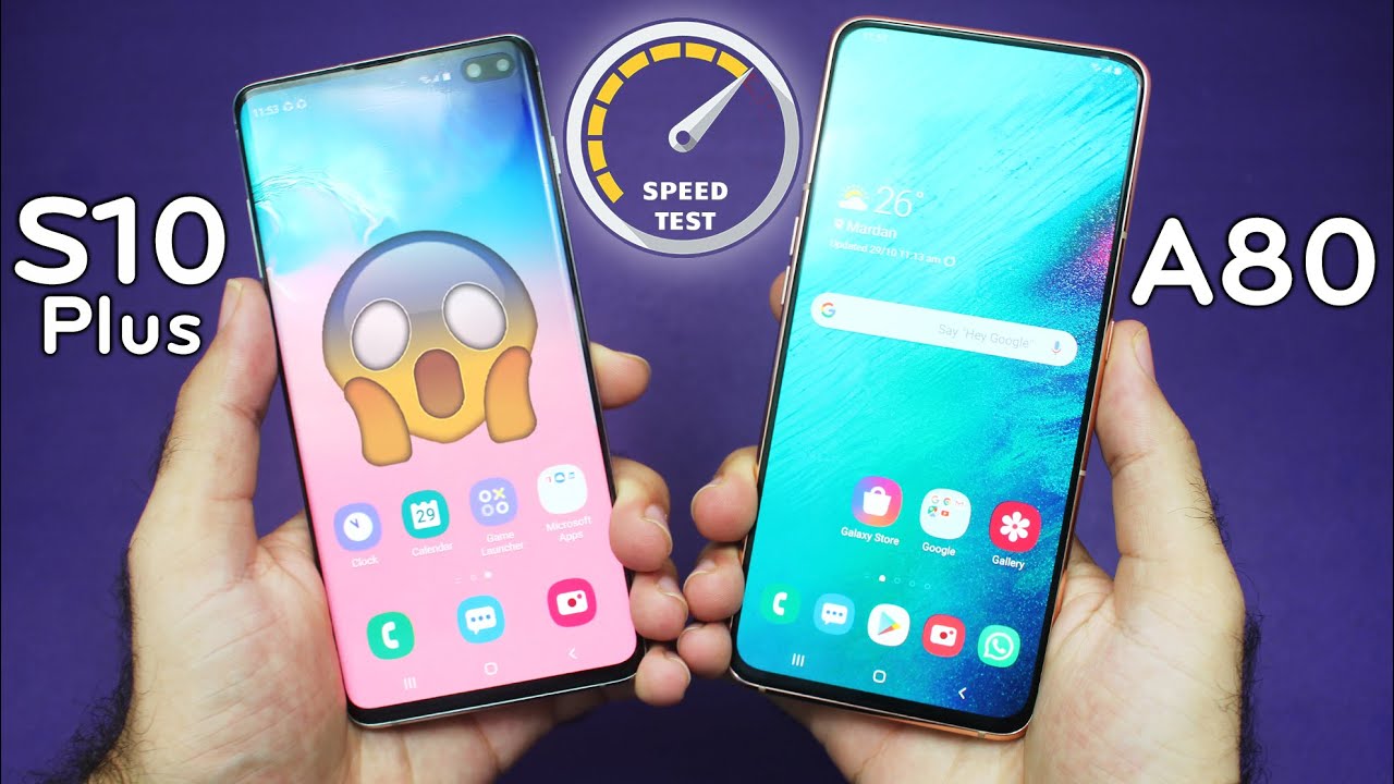 Samsung Galaxy S10 Plus vs Samsung Galaxy A80 Speed Test! (WOW)😱