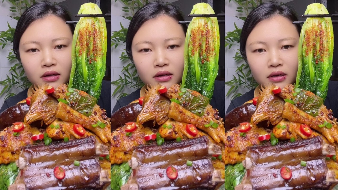 Let’s Eat With Jin | Fried Chicken, Pork Ribs | Spicy Food Eating Show Really Delicious 😋🔥