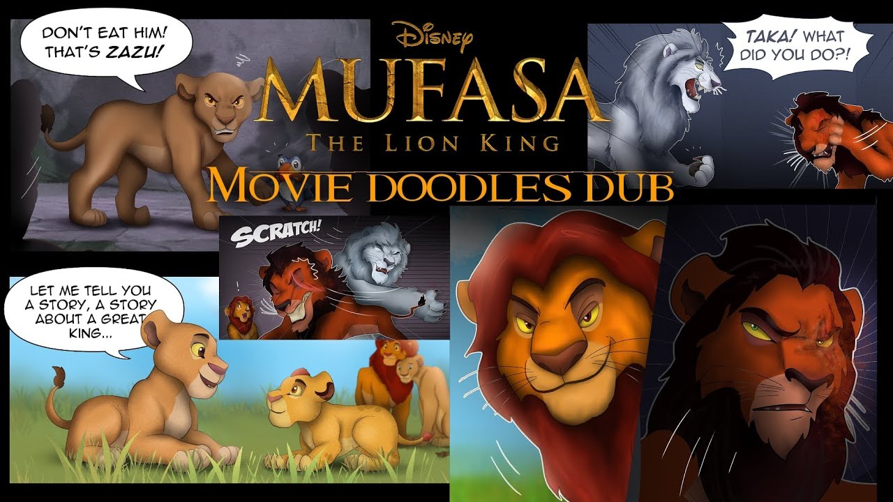 Mufasa the Lion King (doodles inspired by movie) - comic dub 🦁