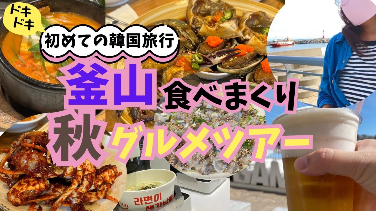 【感動】韓国旅行100回以上の強者同行者がオススメする釜山食べまくりグルメツアー秋1泊2日観光旅行 BIFF広場/国際市場/甘川文化村/チャガルチ市場/富平カントン市場/海雲台