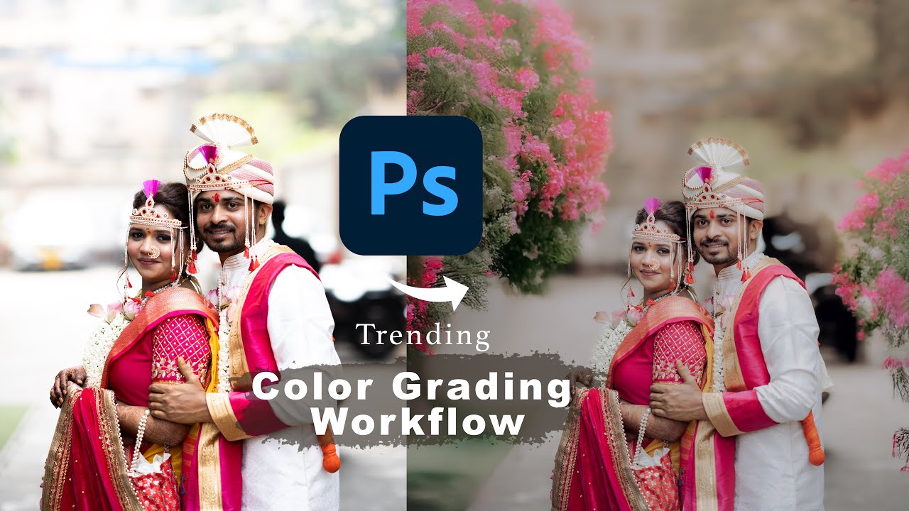 Color Grading I Indian Pre-Wedding Photoshoot| Complete Photo Editing in Photoshop 2025