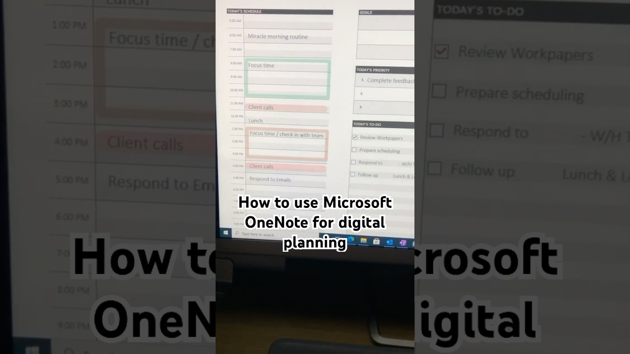 How to use Microsoft OneNote for digital planning