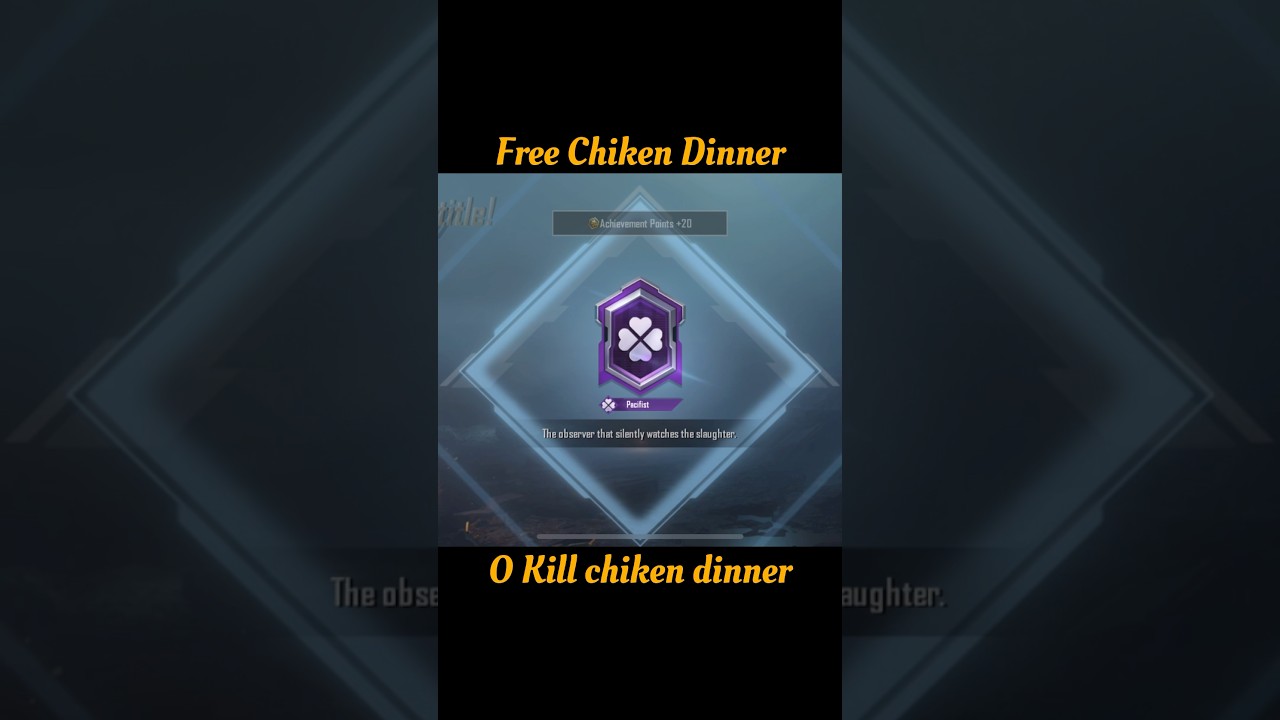 💪Zero kill chicken dinner #bgmi #pacifist #title