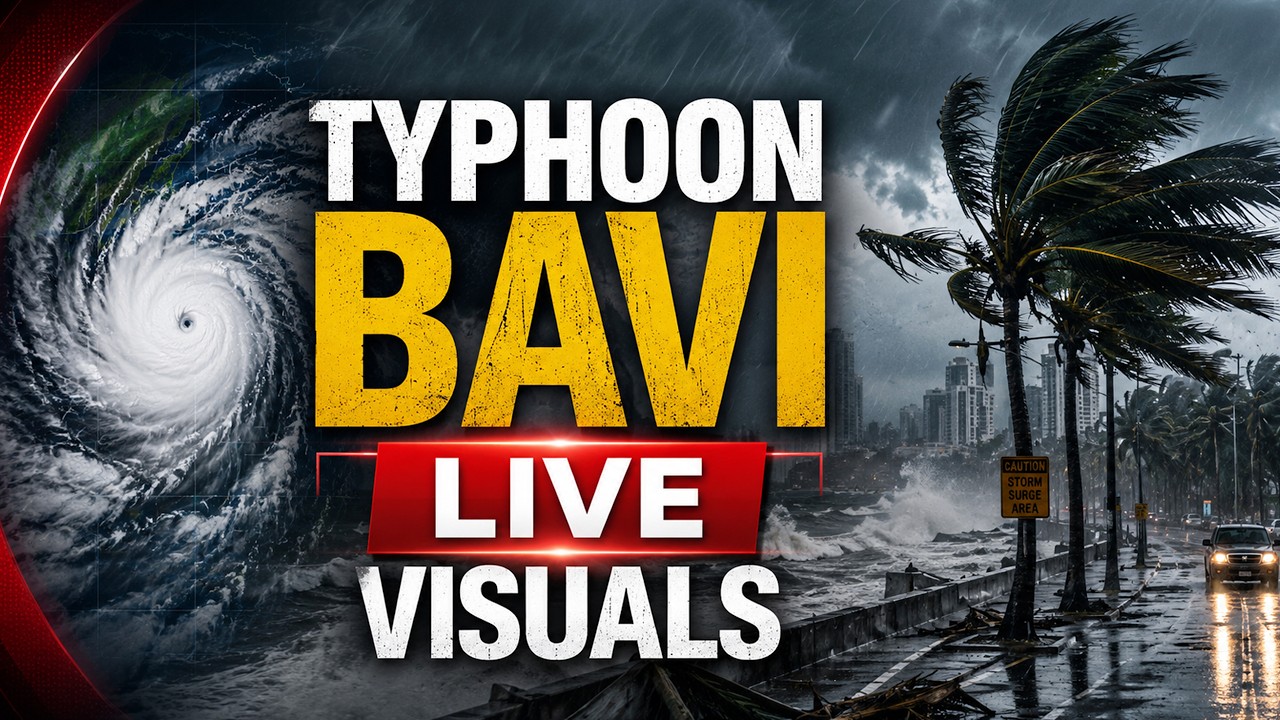 Typhoon Bavi LIVE | Typhoon Bavi Landfall Updates | Heavy Rain & Strong Winds | Japan Typhoon