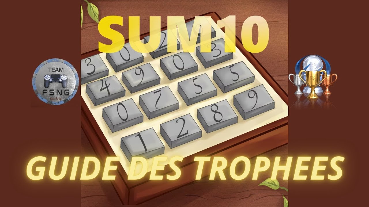 SUM10 PS4  guide trophée trophy guide