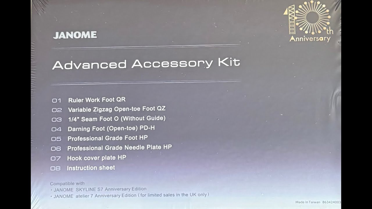 Optional Accessories for the Janome Skyline S7 Anniversary Edition