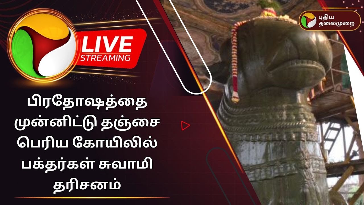 🔴LIVE :பிரதோஷத்தை முன்னிட்டு தஞ்சை பெரிய கோயிலில் பக்தர்கள் சுவாமி தரிசனம் | PTD
