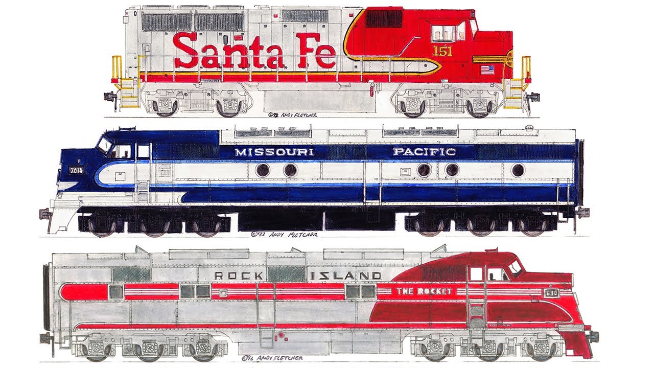 #Railroads of #Topeka #Locomotives 1 Andy Fletcher #SantaFe #Railway #Missouri Pacific Rock Island