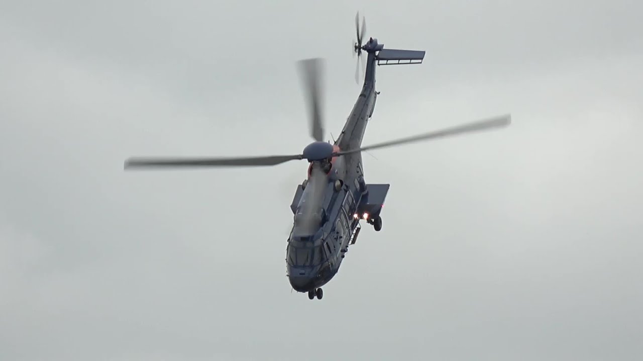 Letztmalig: Landung Super Puma D-HEGD BPOL-Fliegergruppe Sankt Augustin vor Ausmusterung 16.04.25