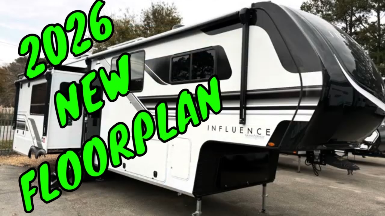 NEW 2026 GRAND DESIGN INFLUENCE 3203GK 5TH WHEEL Dodd RV KING BED SOLAR AUTO LEVELING WALKTHROUGH