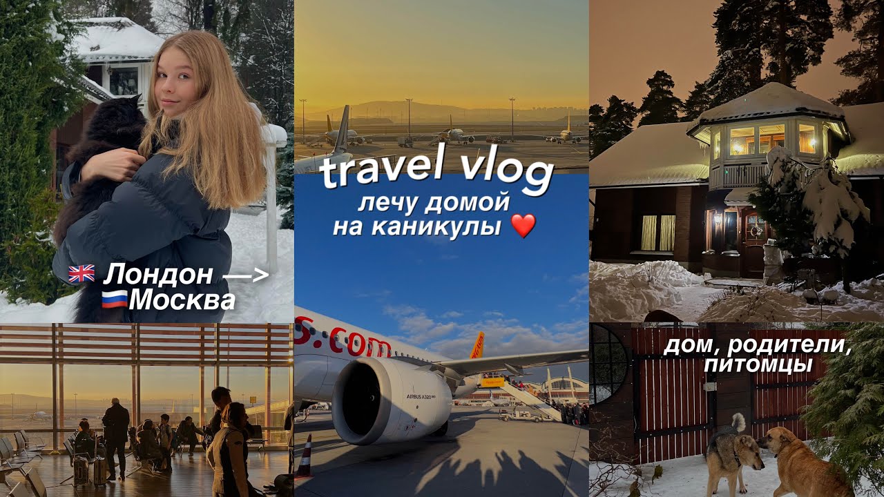 VLOG: прилетела домой на каникулы // Лондон - Москва // дом
