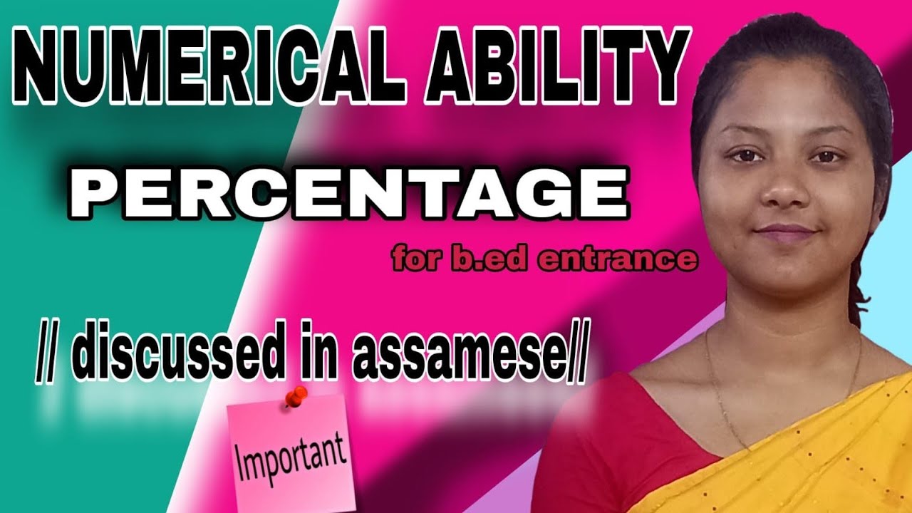 Percentage//Numerical Ability//Most Important for B.Ed Entrance//discussed in Assamese