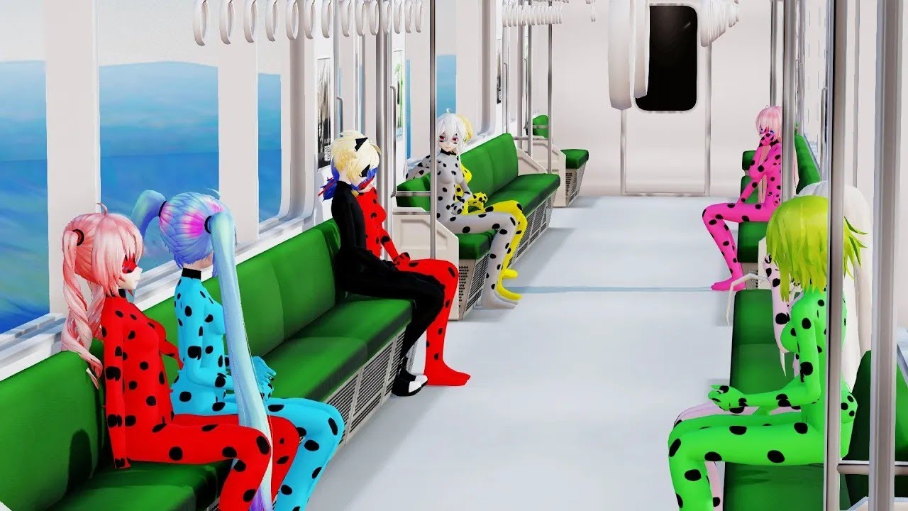 Коллекция сцен из чудесного поезда MMD