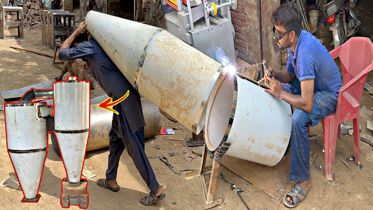 Extremely Amazing Mass Production Process Of Cyclone Dust Collector For Wheat Pressing Machine