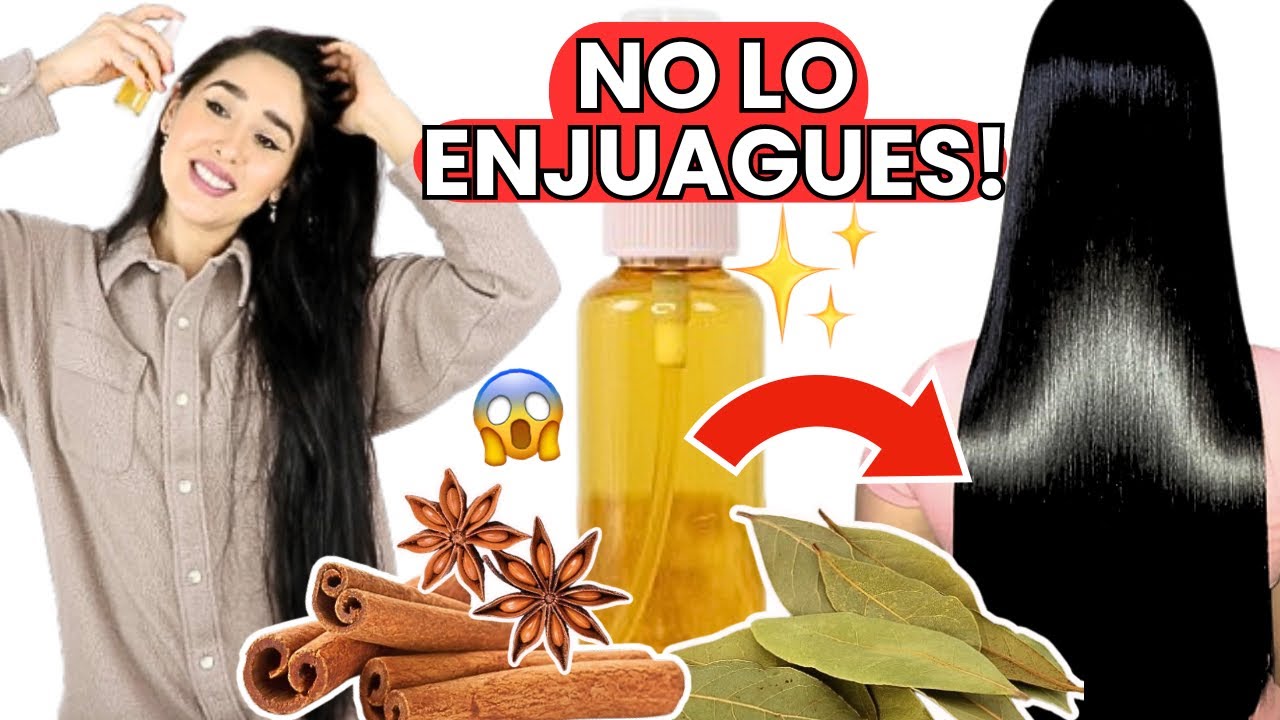 NO LO ENJUAGUES Y TU CABELLO NO DEJARA DE CRECER 😱 DETÉN LA CAÍDA DEL CABELLO Y CALVICIE✨❗️