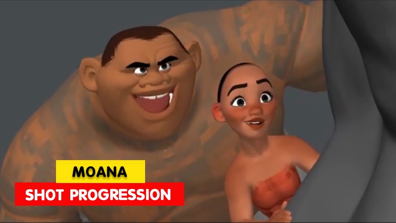 Moana | Moana Punching Face Maui Shot Progression | 3D Animation Internships