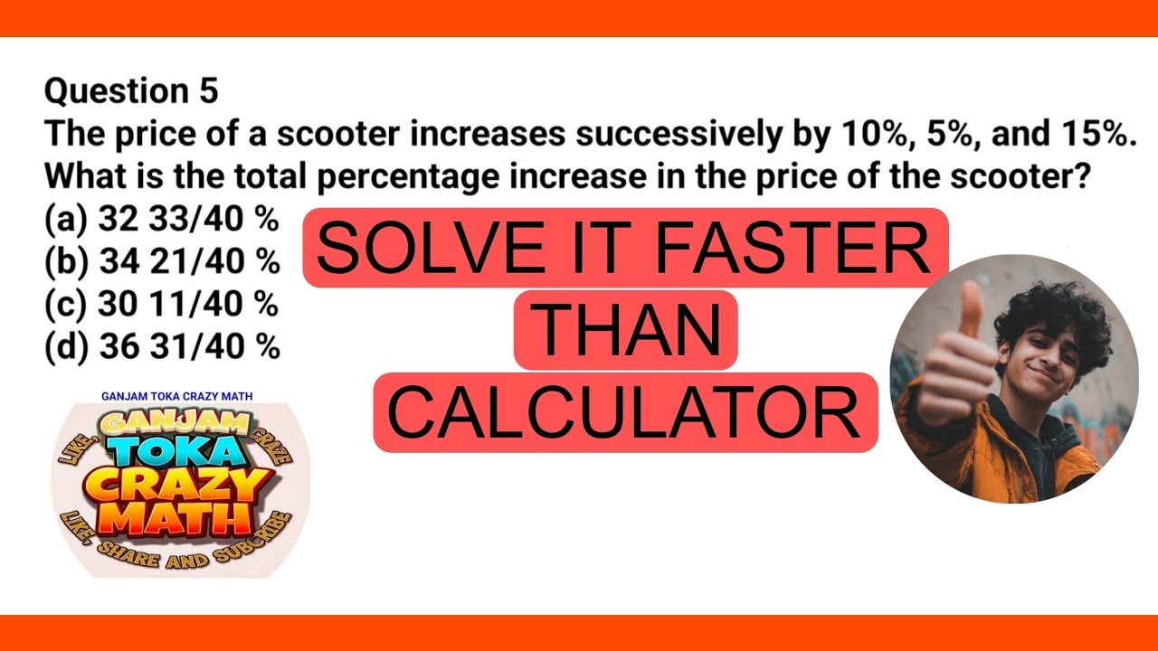 PERCENTAGE TRICK # SSC # OSSC# OSSSC