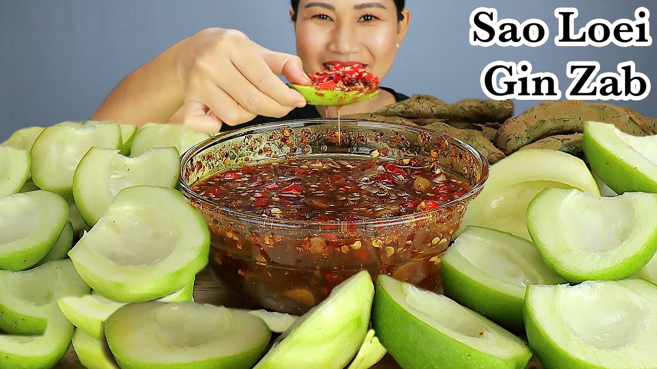 กินมะม่วงเบาเปรี้ยวๆ มะขาม‼️จิ้มแจ่วปลาร้าเผ็ดๆแซ่บๆจ้า|Sour Mango with spicy dip|Mukbang|EP.753