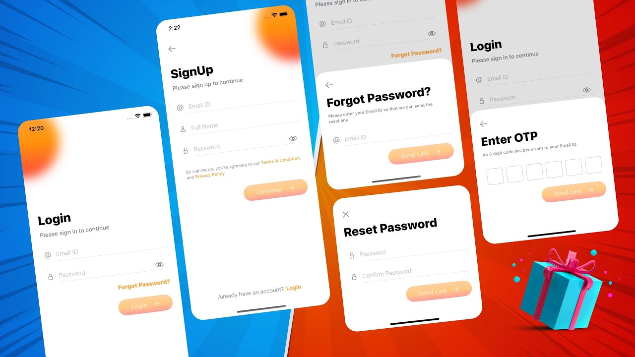 Login UI Kit - SwiftUI - iOS 16 & 17 - Xcode 15