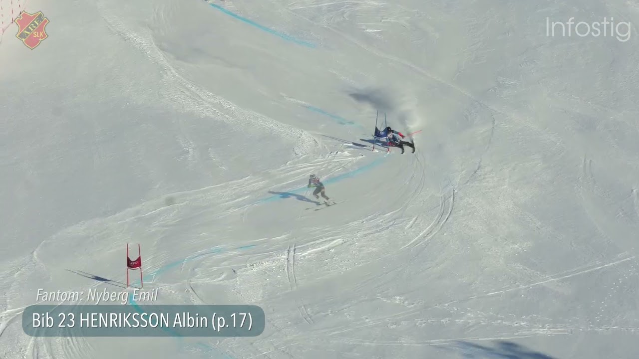 AET Herrar 8 feb GS åk 1   med Fantomåkare   HD 1080p