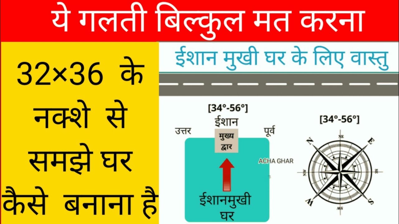 ईशान मुखी घर का वास्तुशास्त्र || ishan facing home Vastu || 32×36 House plan idea ||