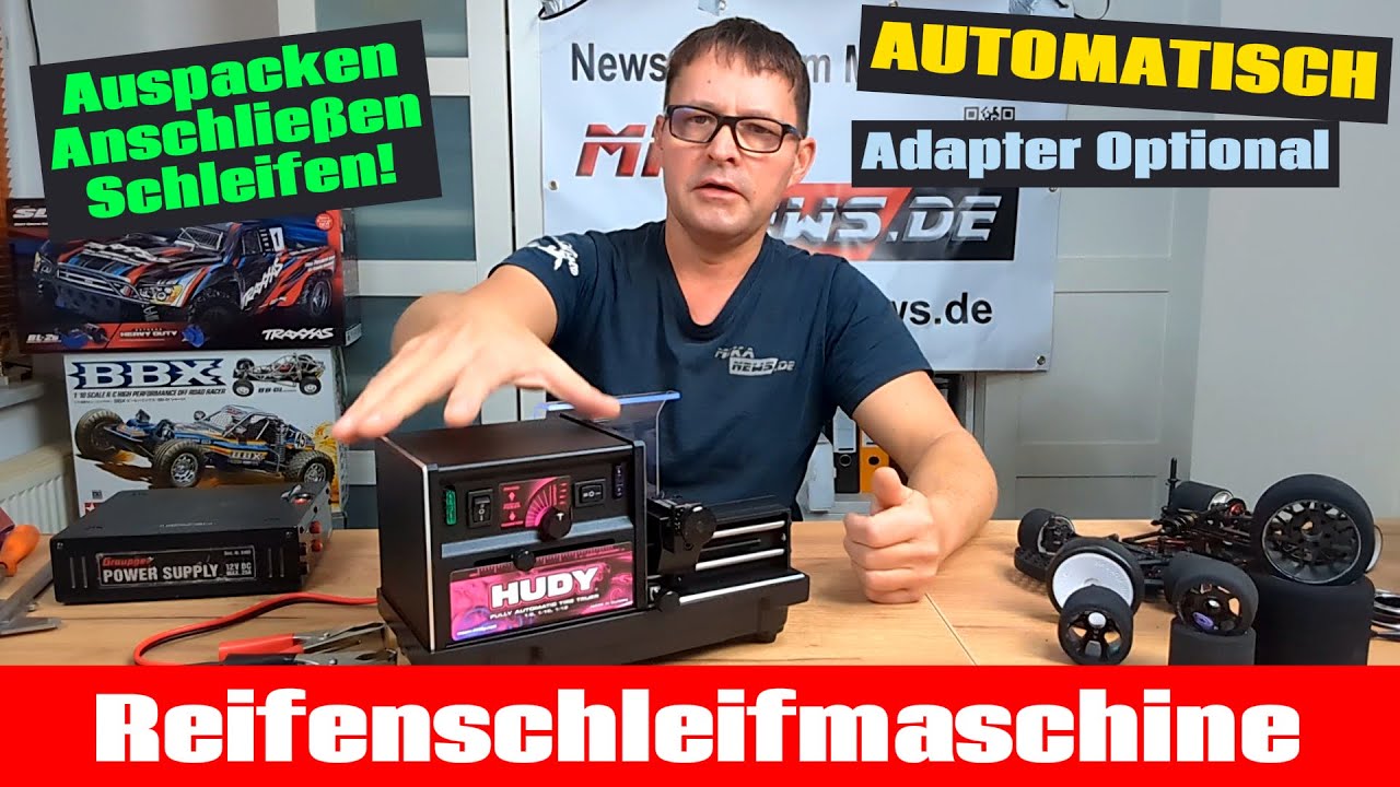 Vollautomatische Reifenschleifmaschine - Nützliches Werkzeug von HUDY für Moosgummireifen #tires