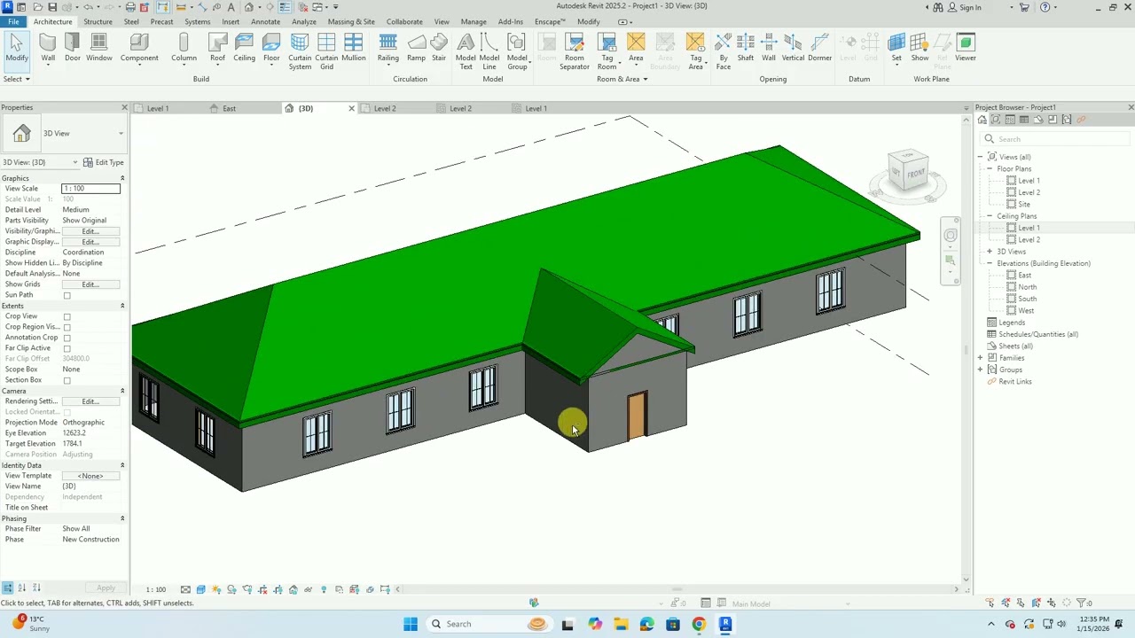 How To Create Sofit, Facia & Gutter In  Revit 2025- Class 19
