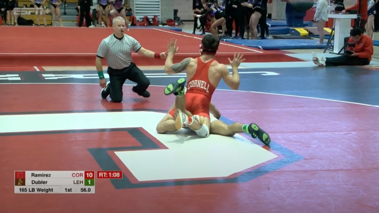165lbs Julian Ramirez (Cornell) vs Zeke Dubler (Lehigh)