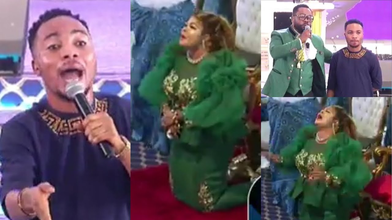 Great Wonder amazes Agradaa and husband plus church members whiles singing at Church