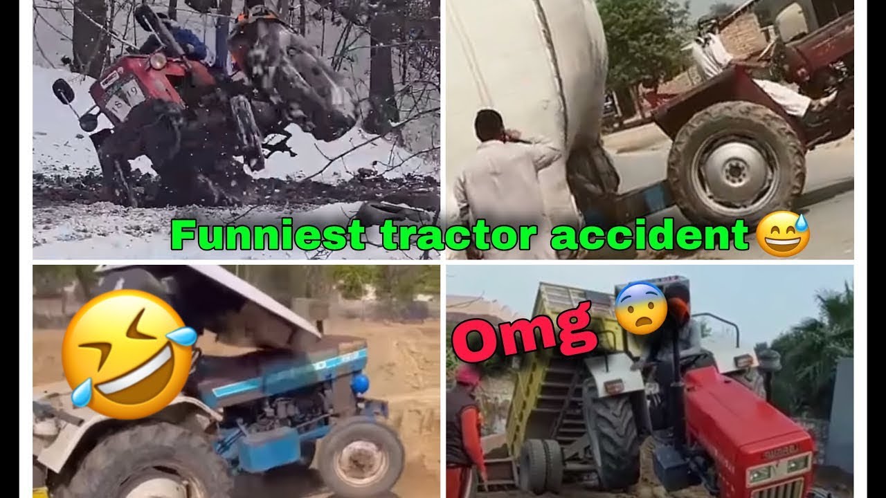 Funniest tractor😂|| मैसी और स्वराज ट्रैक्टर एक्सीडेंट 😱